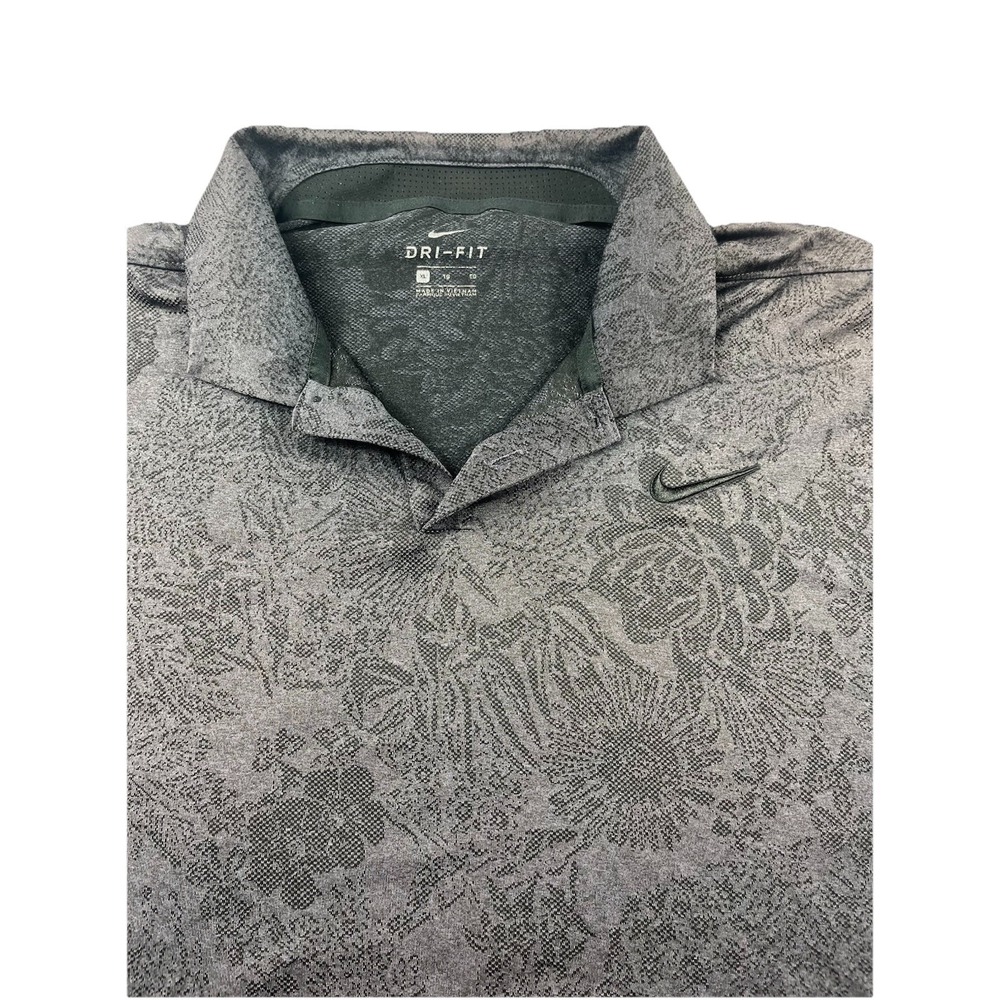 Nike Vapor Golf Floral Polo Shirt Performance Mens XL Obsidian Detroit Golf Club